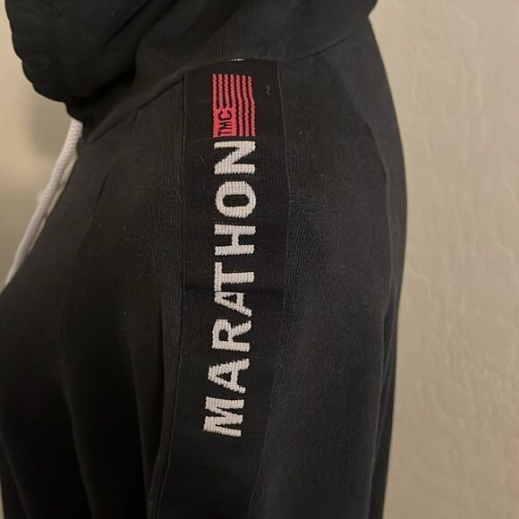 Nipsy Hussle Marathon Black Zipper Closure Hoodie Pockets Sweatshirt Casual - Picture 9 of 12